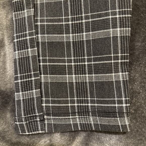 Calvin Klein-Womens Pants-Dark Gray Plaid Pull On Trouser-Preppy-Size 2 - Picture 4 of 15